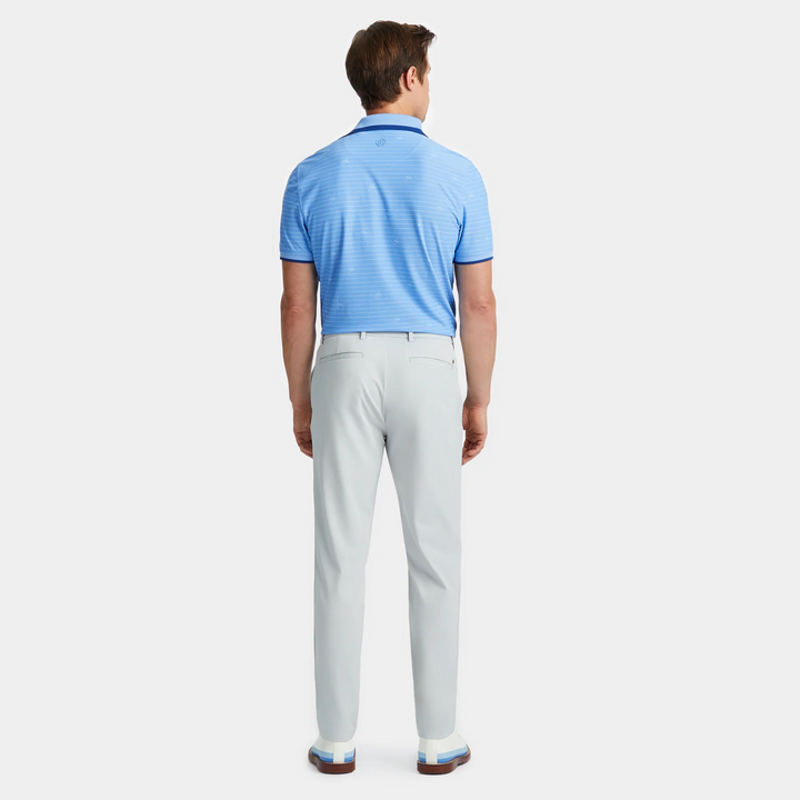 G/FORE MEN'S SCRIPT STRIPE TECH JERSEY POLO - DAWN