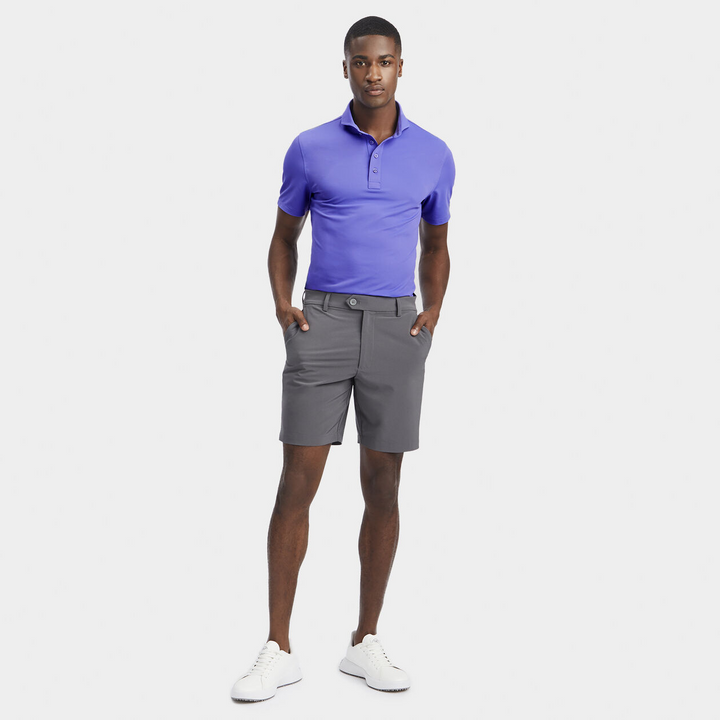 G/FORE MEN'S RIB GUSSET TECH PIQUÉ MODERN SPREAD COLLAR POLO - CANYON