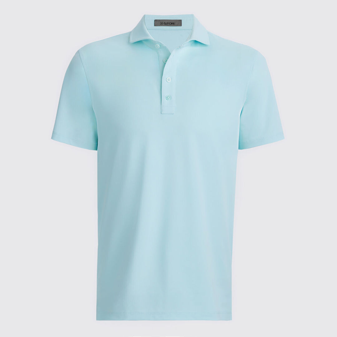 G/FORE MENS RIB GUSSET TECH PIQUÉ MODERN SPREAD COLLAR POLO - DAYBREAK