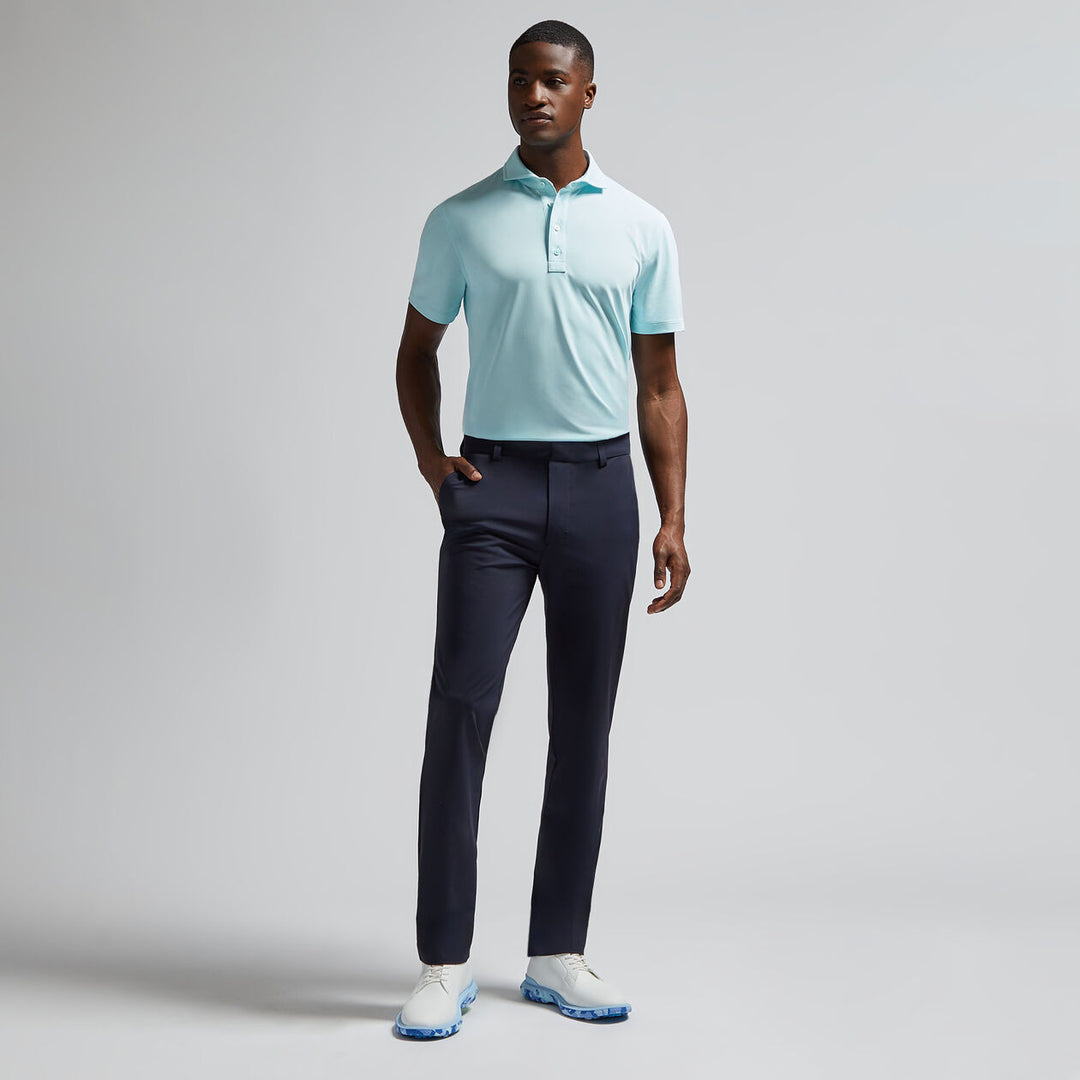 G/FORE MENS RIB GUSSET TECH PIQUÉ MODERN SPREAD COLLAR POLO - DAYBREAK