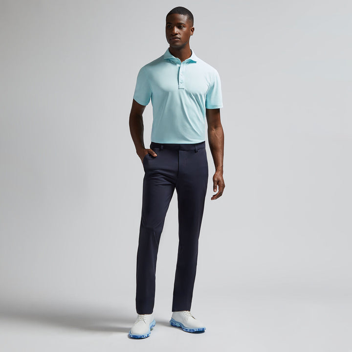G/FORE MENS RIB GUSSET TECH PIQUÉ MODERN SPREAD COLLAR POLO - DAYBREAK