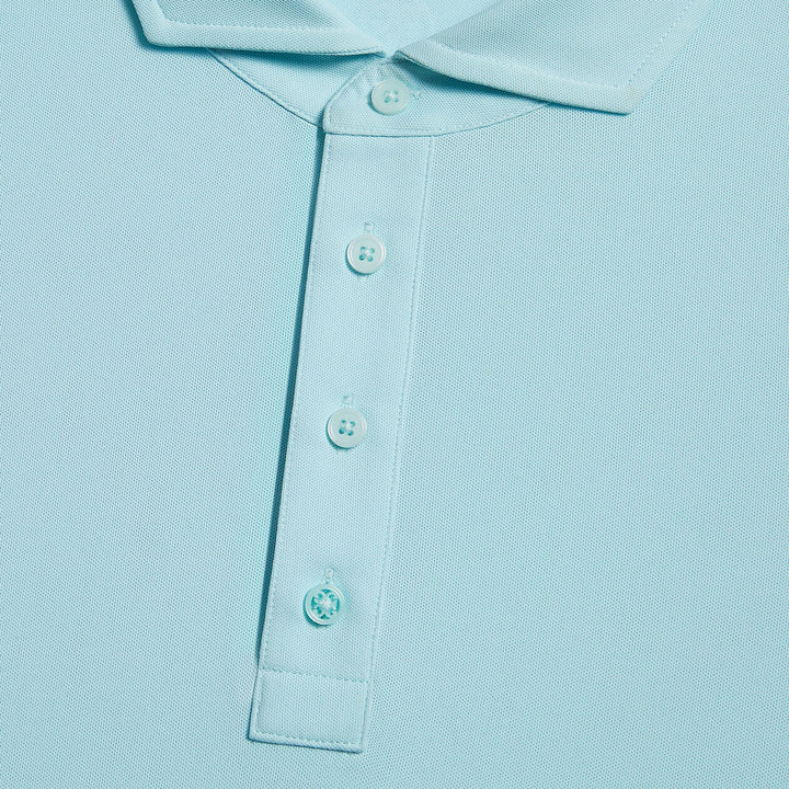 G/FORE MENS RIB GUSSET TECH PIQUÉ MODERN SPREAD COLLAR POLO - DAYBREAK