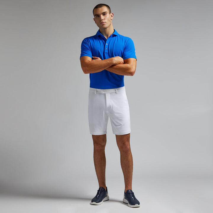 G/FORE MENS RIB GUSSET TECH PIQUÉ MODERN SPREAD COLLAR POLO - RACER