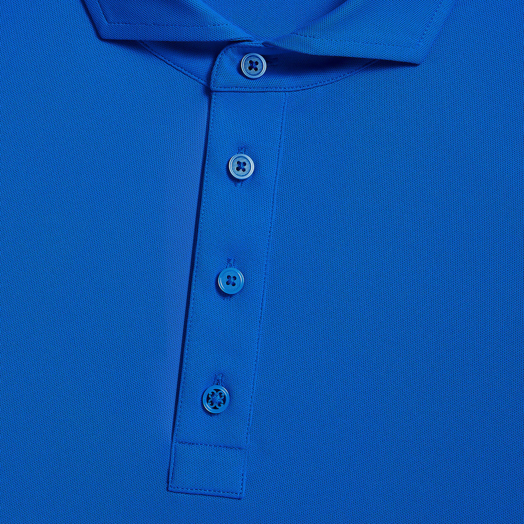 G/FORE MENS RIB GUSSET TECH PIQUÉ MODERN SPREAD COLLAR POLO - RACER