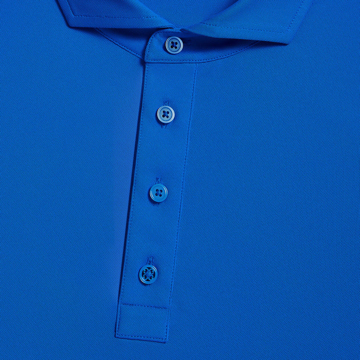 G/FORE MENS RIB GUSSET TECH PIQUÉ MODERN SPREAD COLLAR POLO - RACER