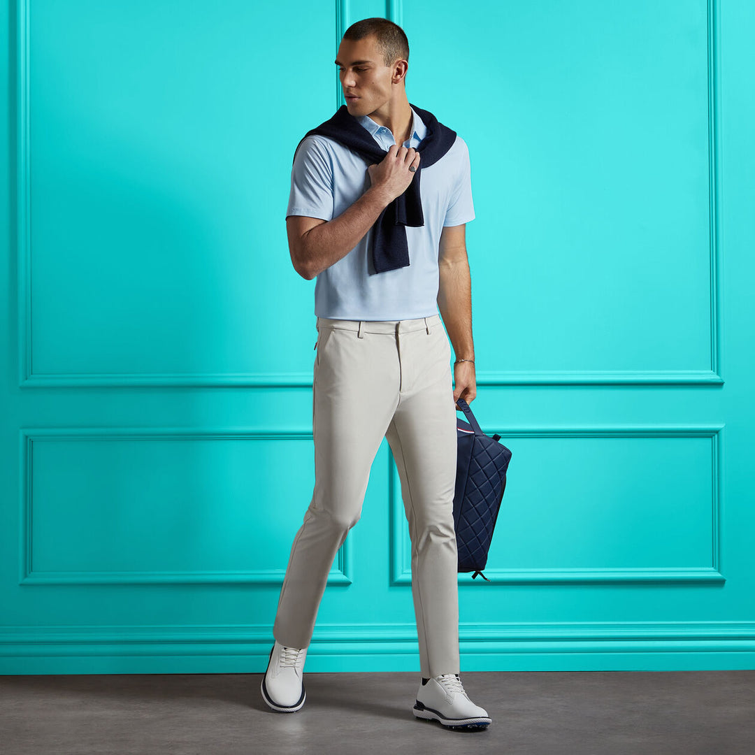 G/FORE MENS BIRDSEYE STITCH TECH PIQUÉ POLO - BAJA