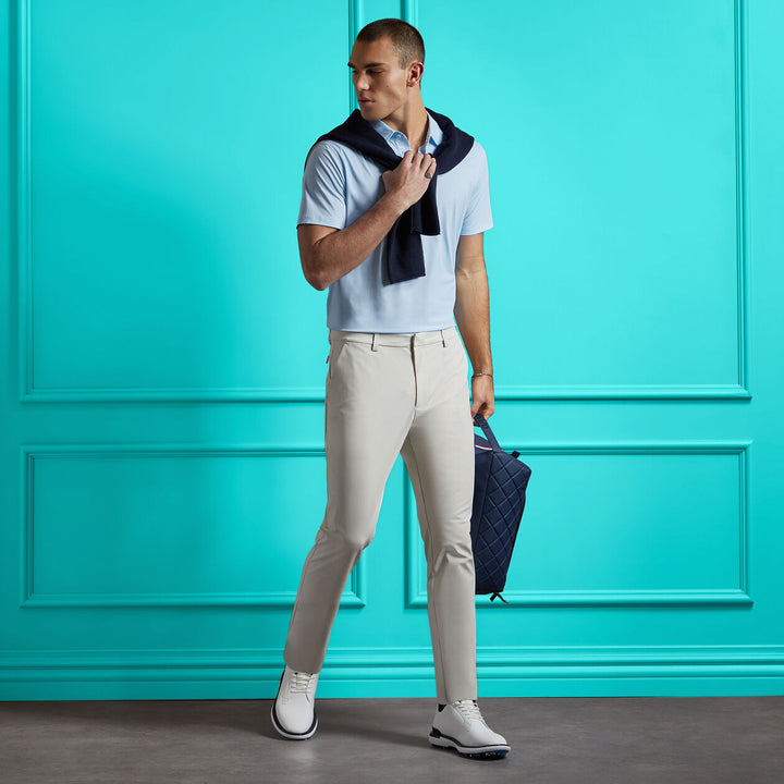 G/FORE MENS BIRDSEYE STITCH TECH PIQUÉ POLO - BAJA