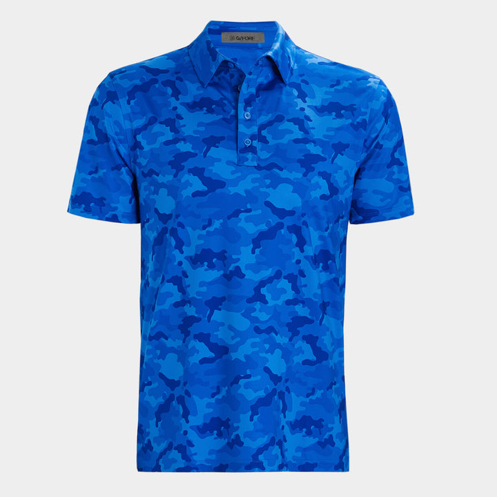 G/FORE MENS MAPPED CAMO TECH JERSEY POLO - RACER