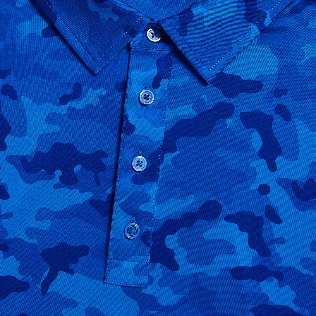 G/FORE MENS MAPPED CAMO TECH JERSEY POLO - RACER