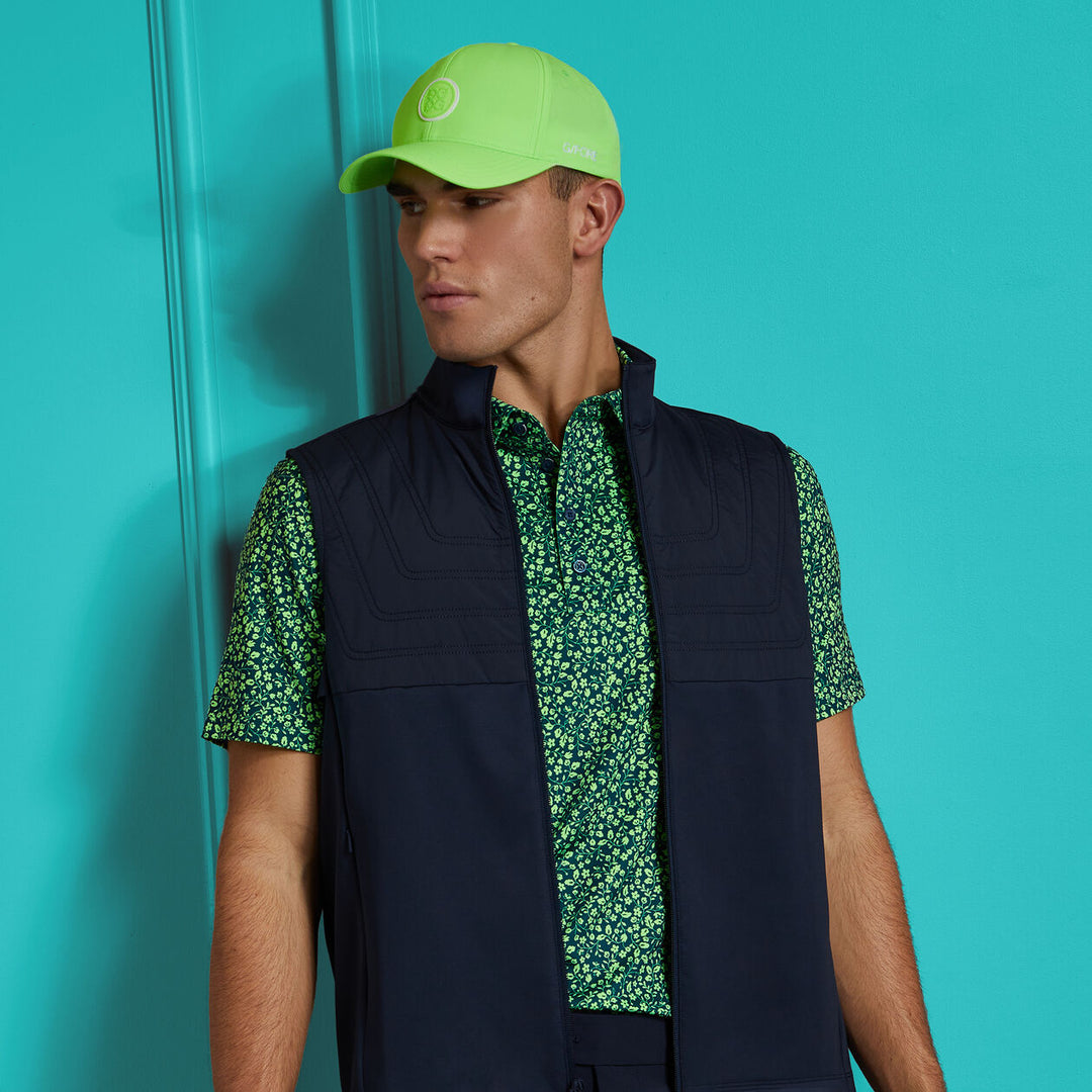 G/FORE MENS GARDEN TECH JERSEY POLO - DEEP SEA