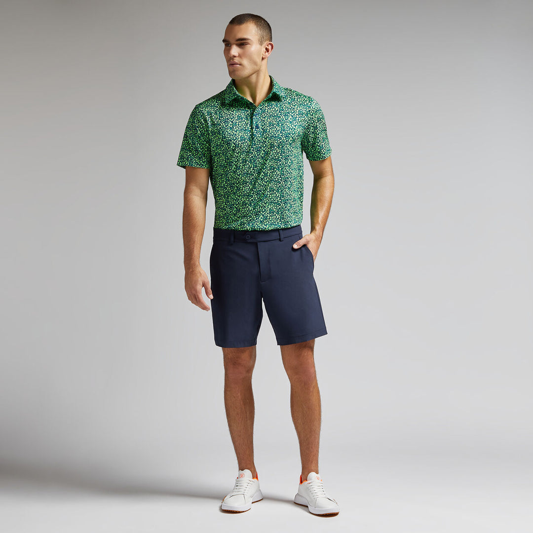 G/FORE MENS GARDEN TECH JERSEY POLO - DEEP SEA