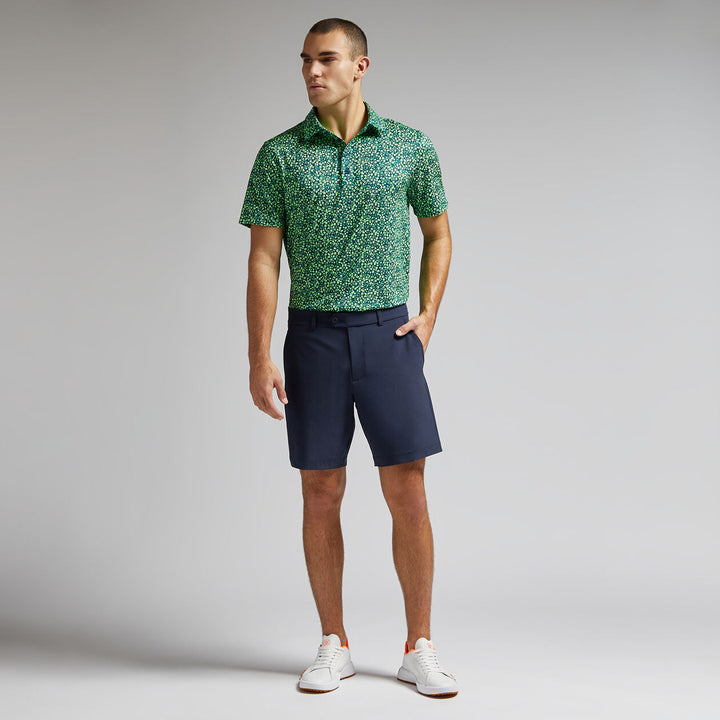 G/FORE MENS GARDEN TECH JERSEY POLO - DEEP SEA