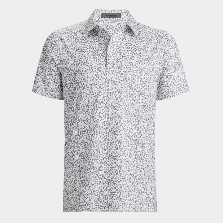 G/FORE MENS GARDEN TECH JERSEY POLO - SNOW