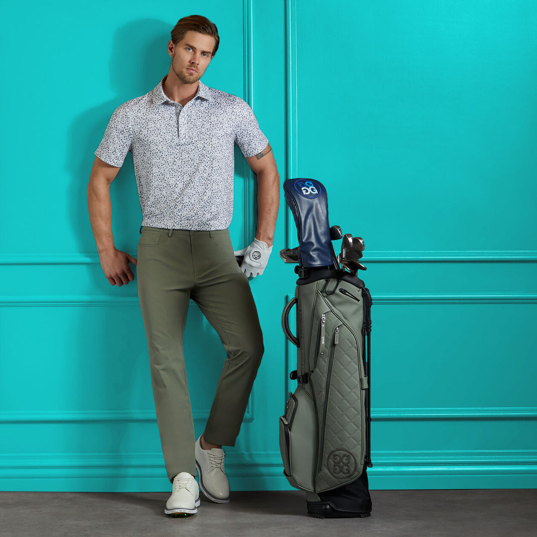 G/FORE MENS GARDEN TECH JERSEY POLO - SNOW