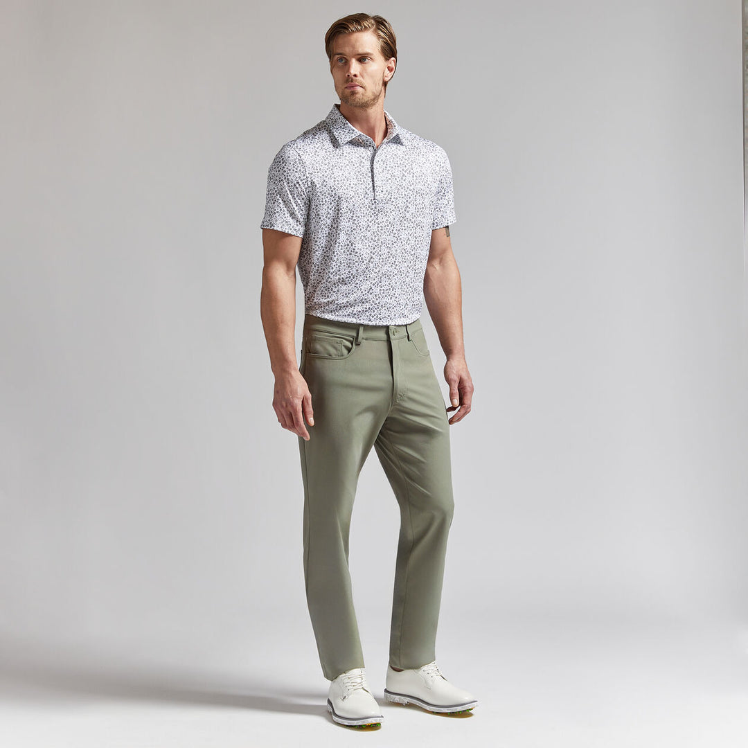 G/FORE MENS GARDEN TECH JERSEY POLO - SNOW