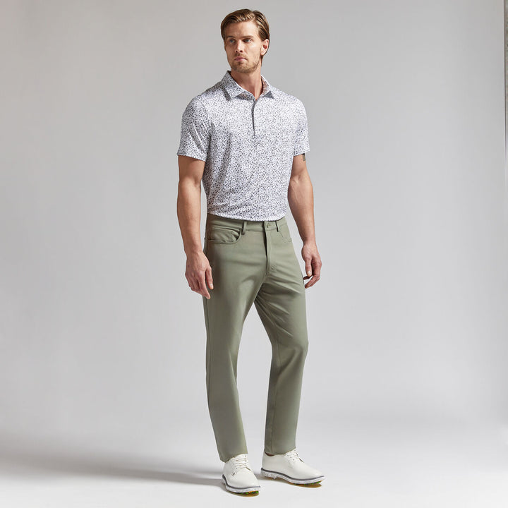 G/FORE MENS GARDEN TECH JERSEY POLO - SNOW