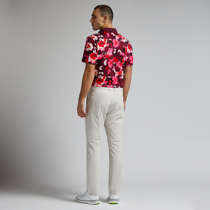 G/FORE MEN'S PATCHWORK FLORAL TECH JERSEY POLO - PORT