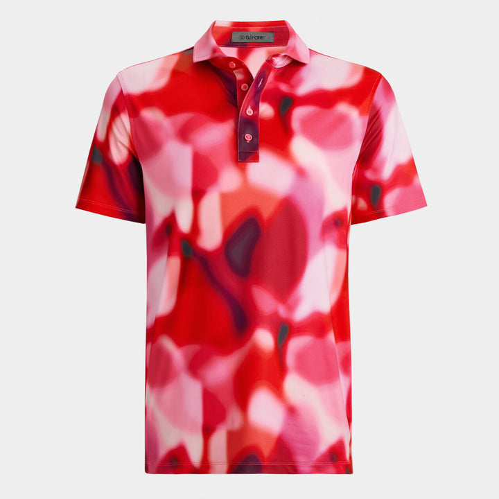G/FORE MENS BOKEH CAMO TECH JERSEY POLO - PINK MULTI