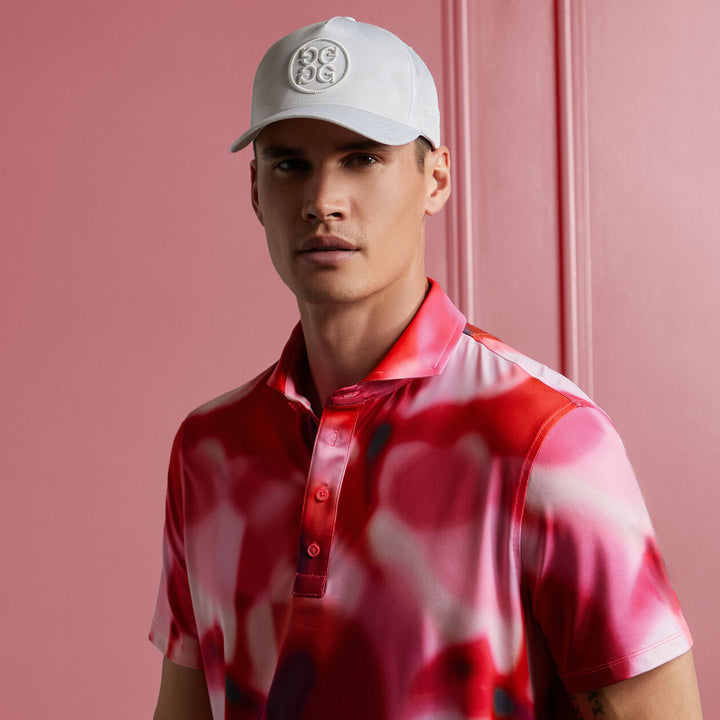 G/FORE MENS BOKEH CAMO TECH JERSEY POLO - PINK MULTI