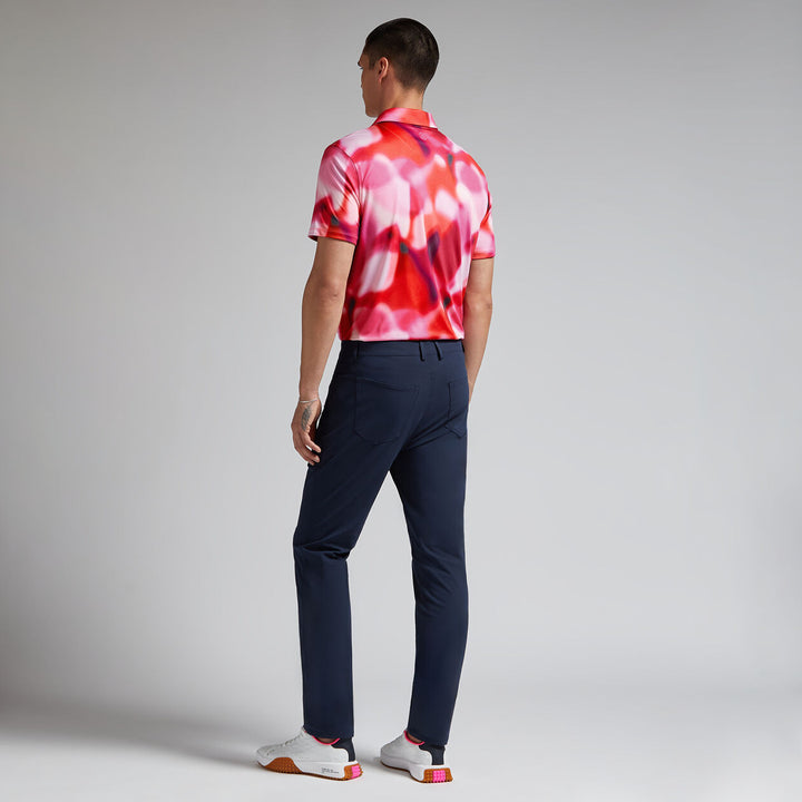 G/FORE MENS BOKEH CAMO TECH JERSEY POLO - PINK MULTI