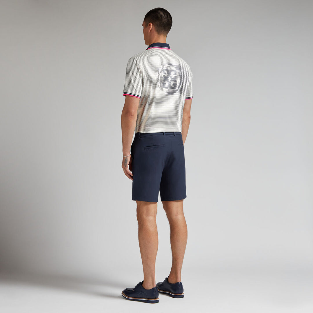 G/FORE MENS CIRCLE G'S GLITCH TECH JERSEY POLO - WINTER WHITE