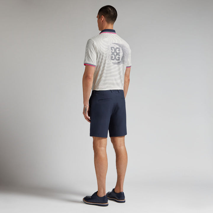 G/FORE MENS CIRCLE G'S GLITCH TECH JERSEY POLO - WINTER WHITE