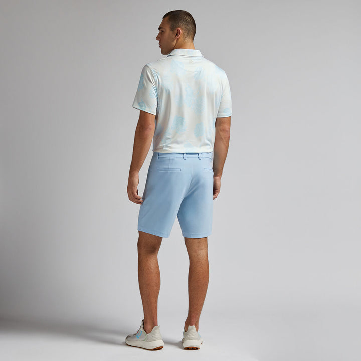 G/FORE MENS STAMPED FLORAL TECH JERSEY POLO - STONE
