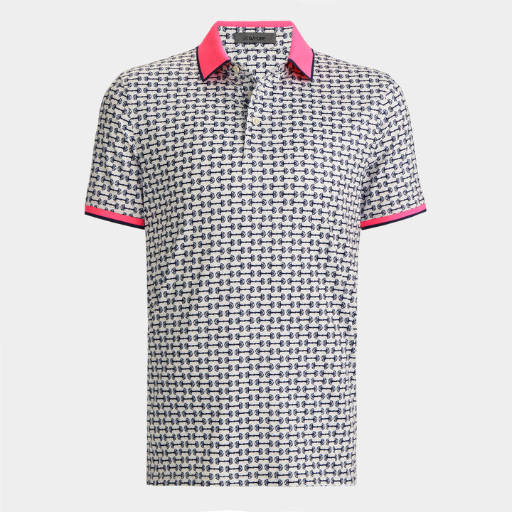 G/FORE MENS G LINK TECH JERSEY POLO - STONE