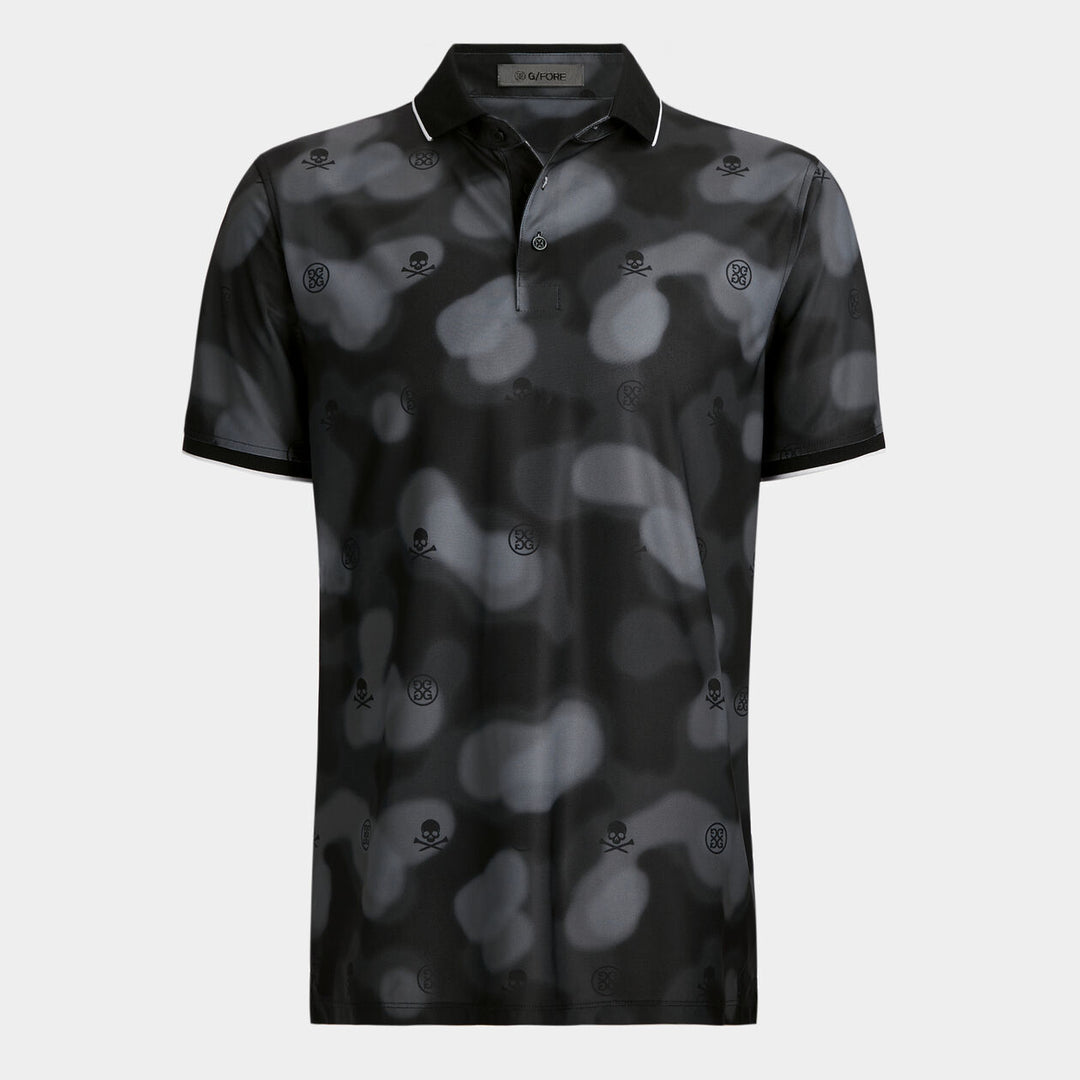 G/FORE MENS BLUR ICON CAMO TECH PIQUÉ POLO - ONYX