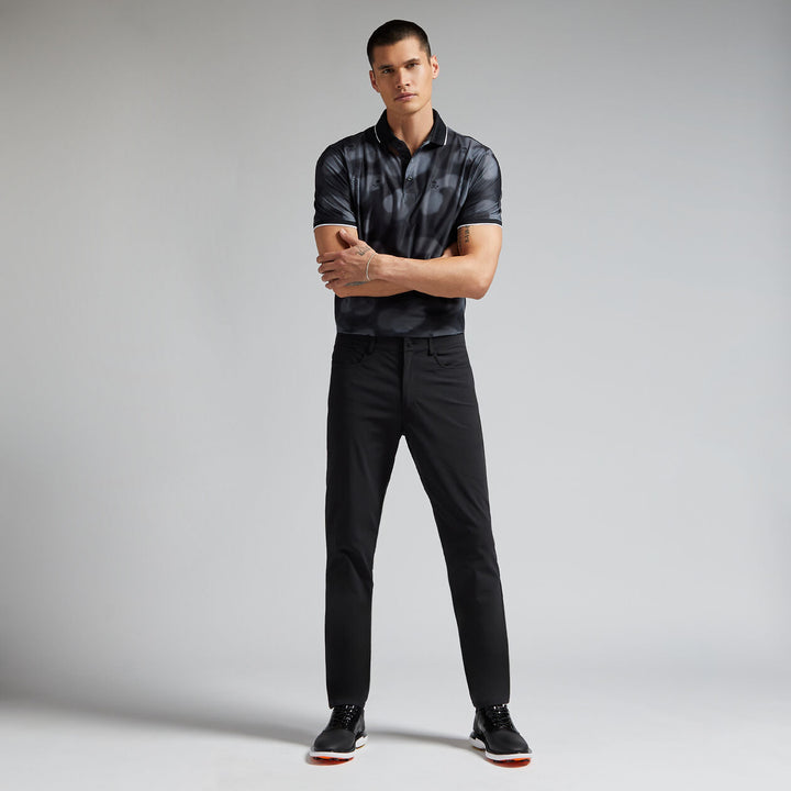 G/FORE MENS BLUR ICON CAMO TECH PIQUÉ POLO - ONYX