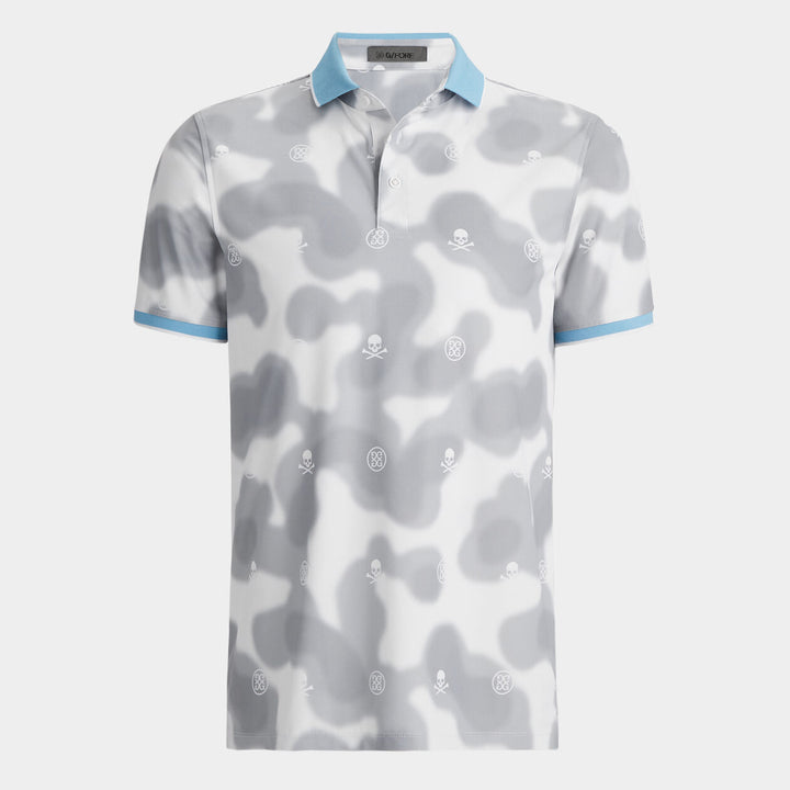 G/FORE MENS BLUR ICON CAMO TECH PIQUÉ POLO - SNOW