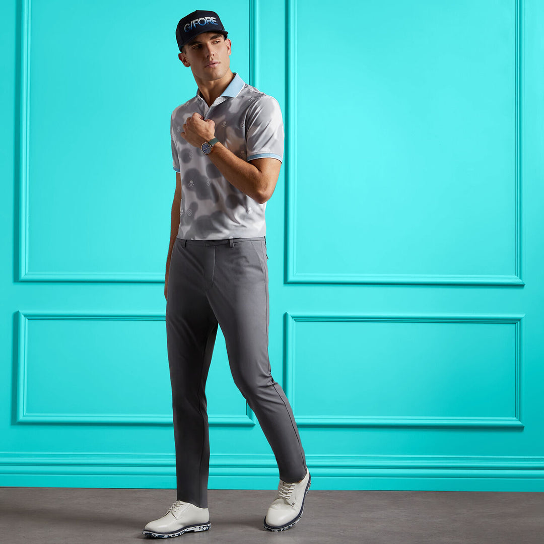 G/FORE MENS BLUR ICON CAMO TECH PIQUÉ POLO - SNOW