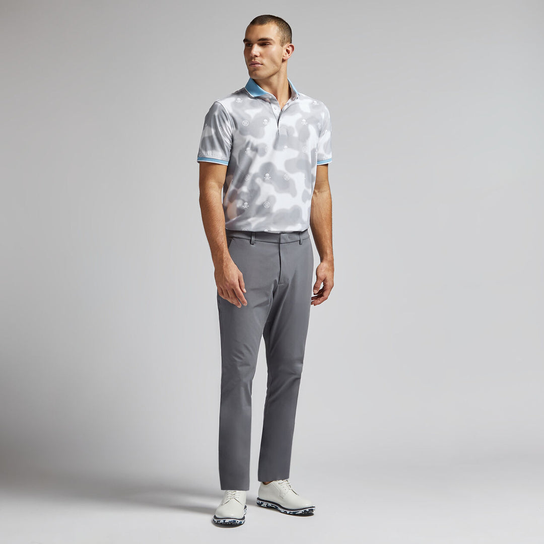 G/FORE MENS BLUR ICON CAMO TECH PIQUÉ POLO - SNOW