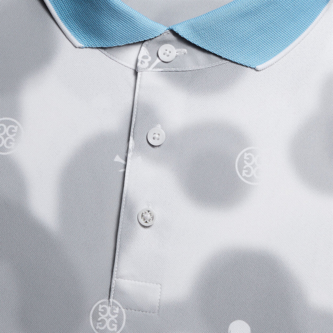 G/FORE MENS BLUR ICON CAMO TECH PIQUÉ POLO - SNOW