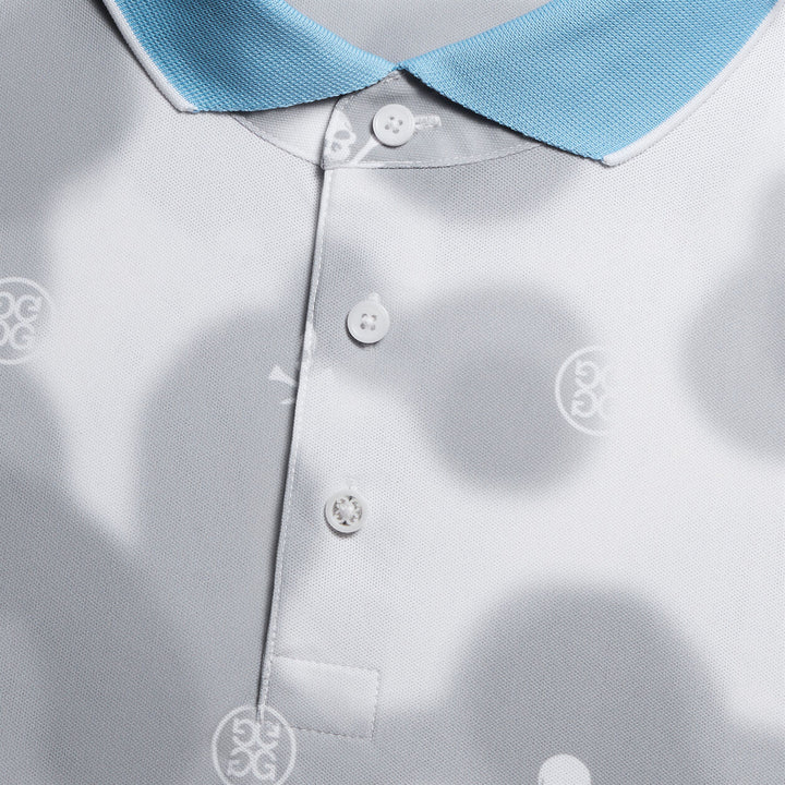 G/FORE MENS BLUR ICON CAMO TECH PIQUÉ POLO - SNOW