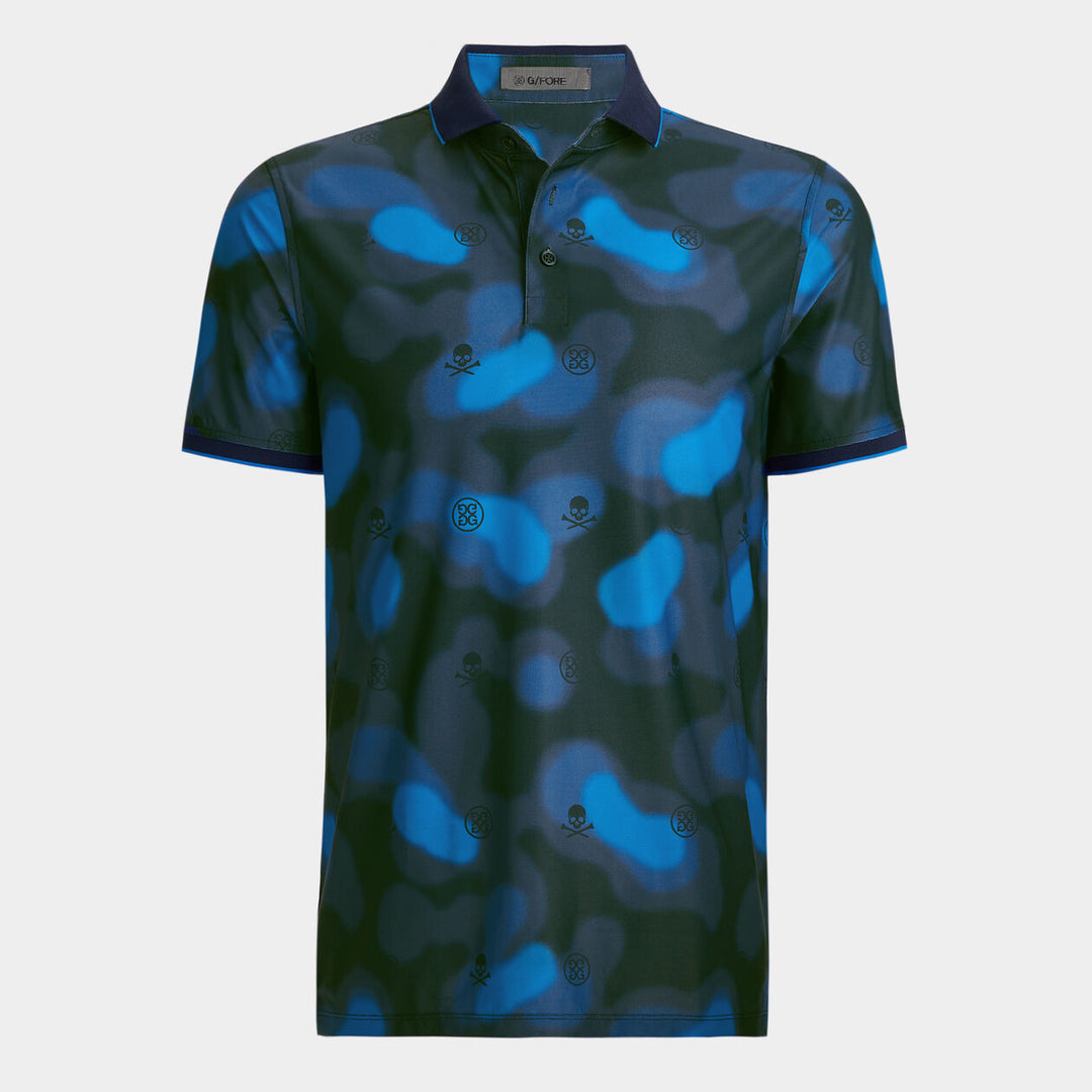 G/FORE MENS BLUR ICON CAMO TECH PIQUÉ POLO - TWILIGHT