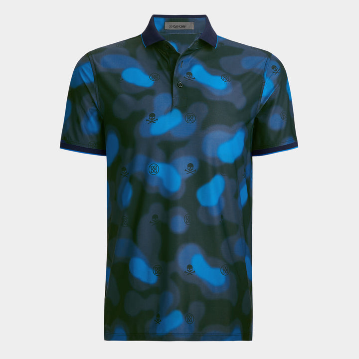 G/FORE MENS BLUR ICON CAMO TECH PIQUÉ POLO - TWILIGHT