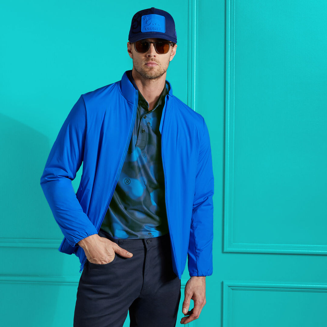 G/FORE MENS BLUR ICON CAMO TECH PIQUÉ POLO - TWILIGHT