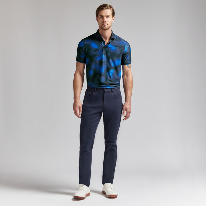 G/FORE MENS BLUR ICON CAMO TECH PIQUÉ POLO - TWILIGHT