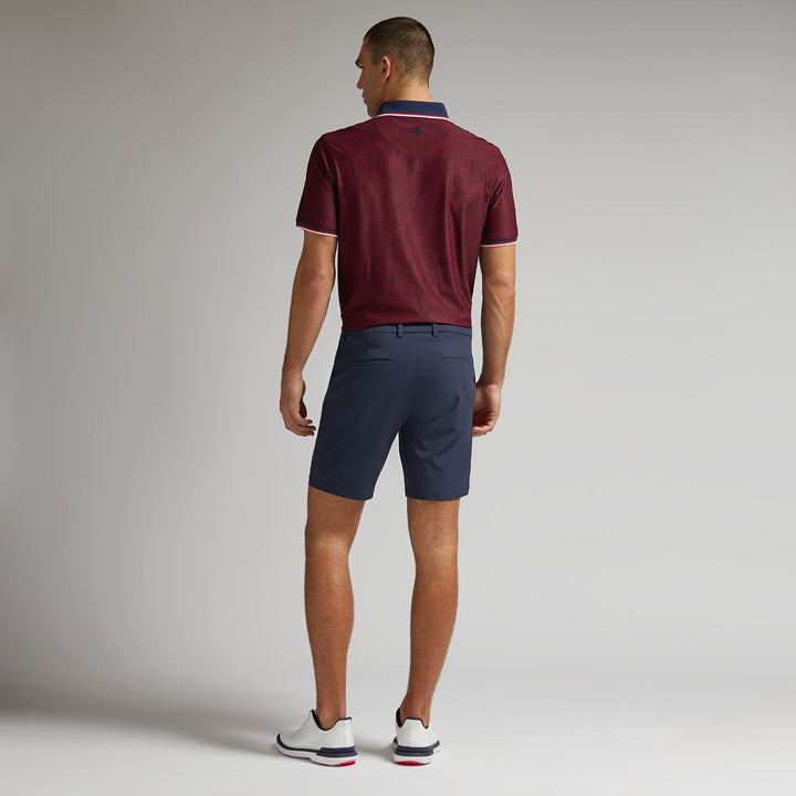G/FORE MENS FINGERPRINT TECH PIQUÊ POLO - CABERNET
