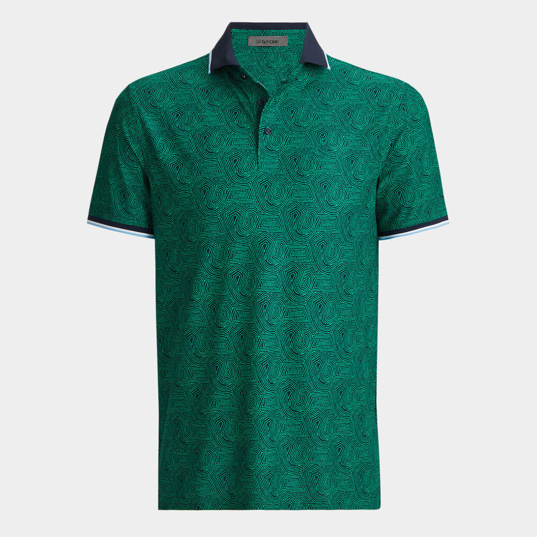 G/FORE MEN'S FINGERPRINT TECH PIQUE POLO - CLOVER