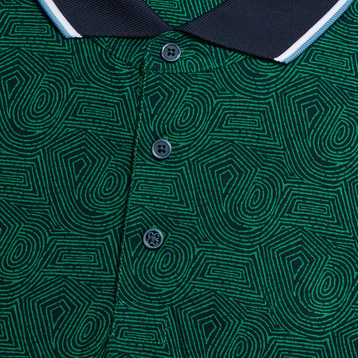G/FORE MEN'S FINGERPRINT TECH PIQUE POLO - CLOVER