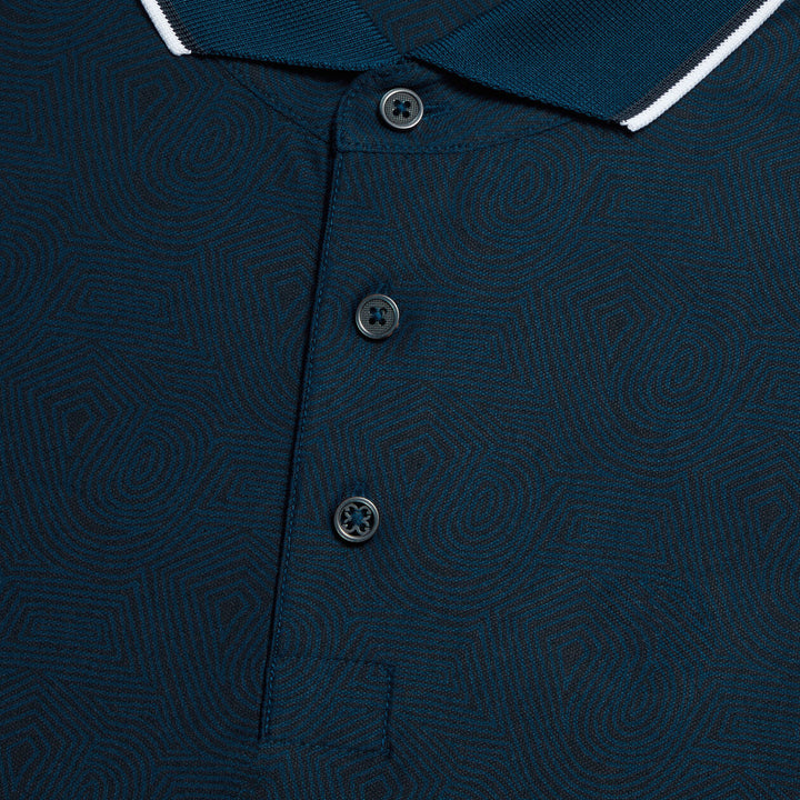 G/FORE MEN'S FINGERPRINT TECH PIQUÉ POLO - DEEP SEA