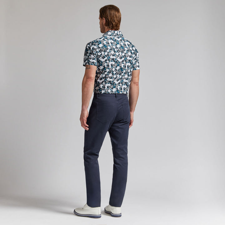 G/FORE MEN'S CAMO FLORAL TECH PIQUÉ POLO - CHARCOAL