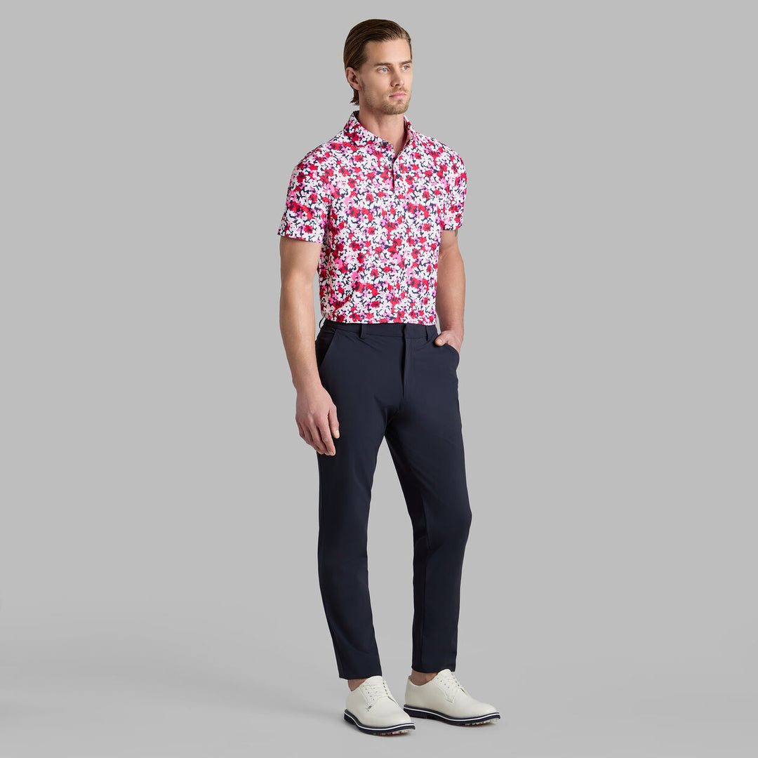 G/FORE MEN'SCAMO FLORAL TECH PIQUÉ POLO - LAVA