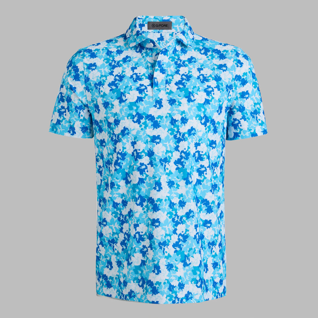G/FORE MEN'S CAMO FLORAL TECH PIQUÉ POLO - LISBON