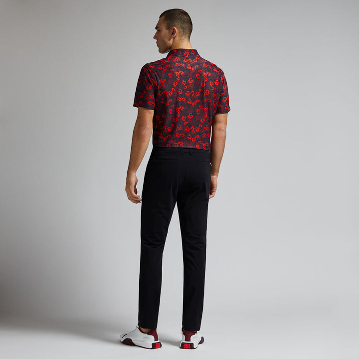 G/FORE MENS CAMO FLORAL TECH PIQUÉ POLO - POPPY