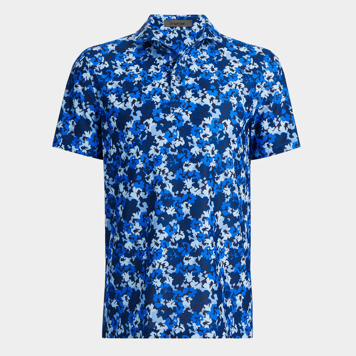 G/FORE MENS CAMO FLORAL TECH PIQUÉ POLO - RACER