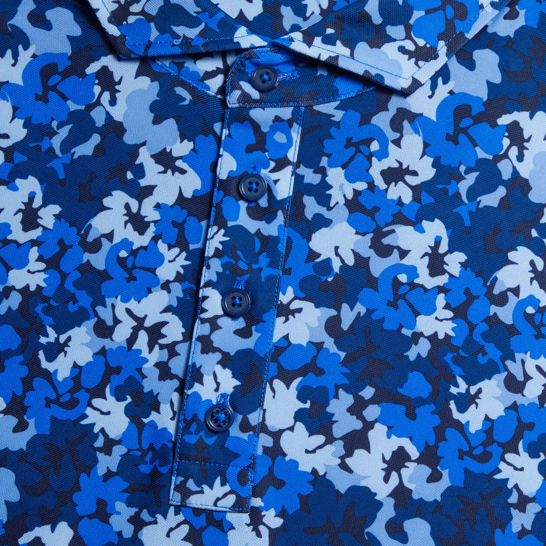 G/FORE MENS CAMO FLORAL TECH PIQUÉ POLO - RACER