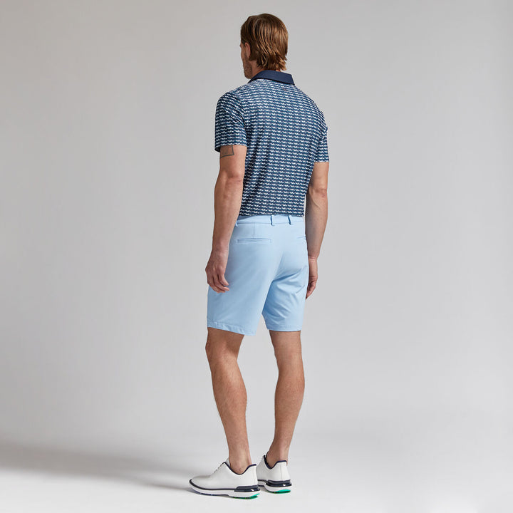 G/FORE MENS BRICK STRIPE TECH PIQUÉ POLO - DEEP SEA